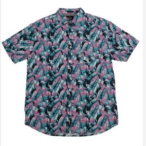 Artistry In Motion Fluorescent SS Shirt Button Up Tropical XL Slim Tall